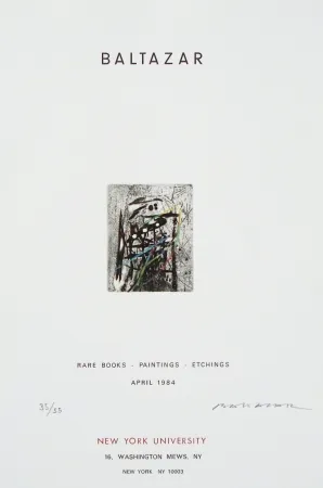 蚀刻版画 Baltazar - Sans titre