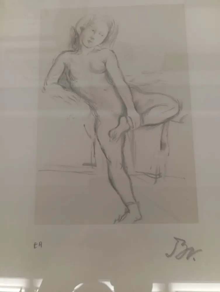 石版画 Balthus - Desnudo sentado