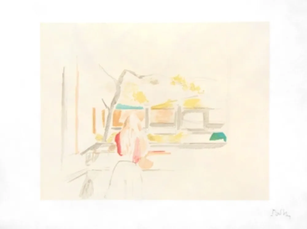 石版画 Balthus - JEUNE FILLE DE DOS