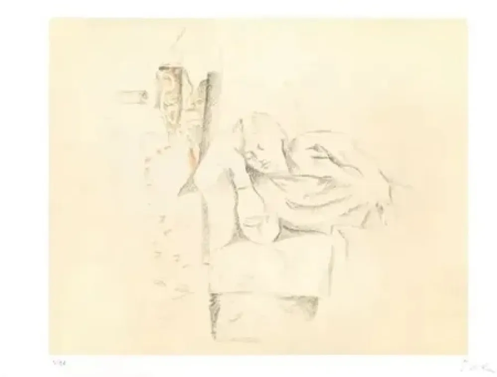 石版画 Balthus - Jeune fille endormie 
