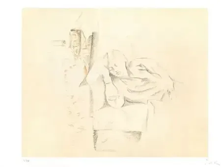 石版画 Balthus - Jeune fille endormie 
