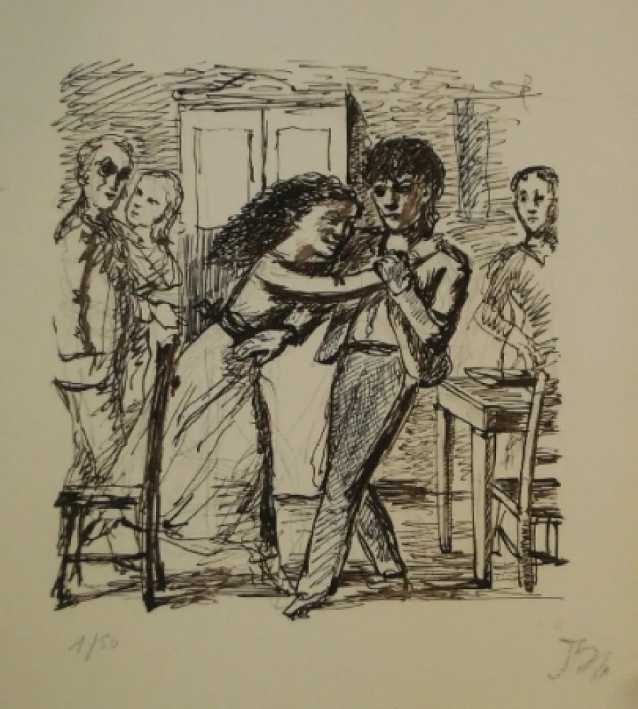 石版画 Balthus - Les hauts de hurlevent