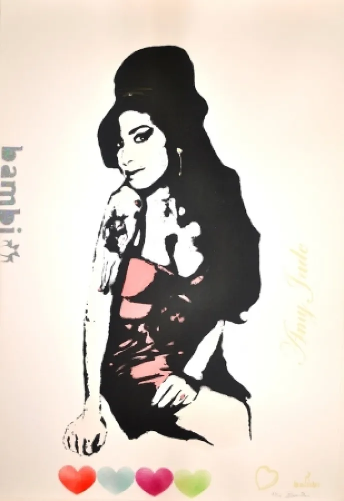 复数作品 Bambi -  Amy (Winehouse) Red Unique with Diamond Dust