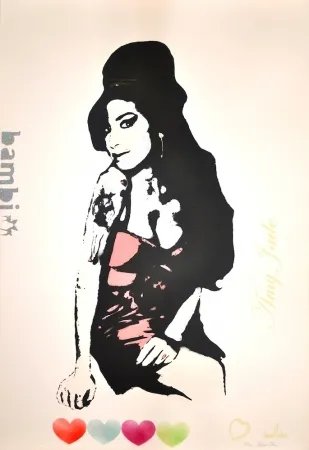 复数作品 Bambi -  Amy (Winehouse) Red Unique with Diamond Dust