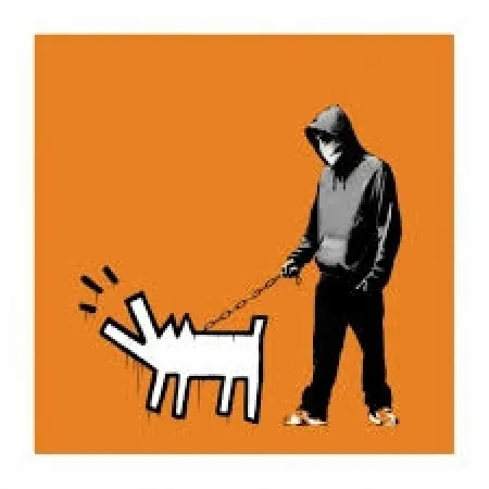 丝网印刷 Banksy - Choose Your Weapon - Dark Orange