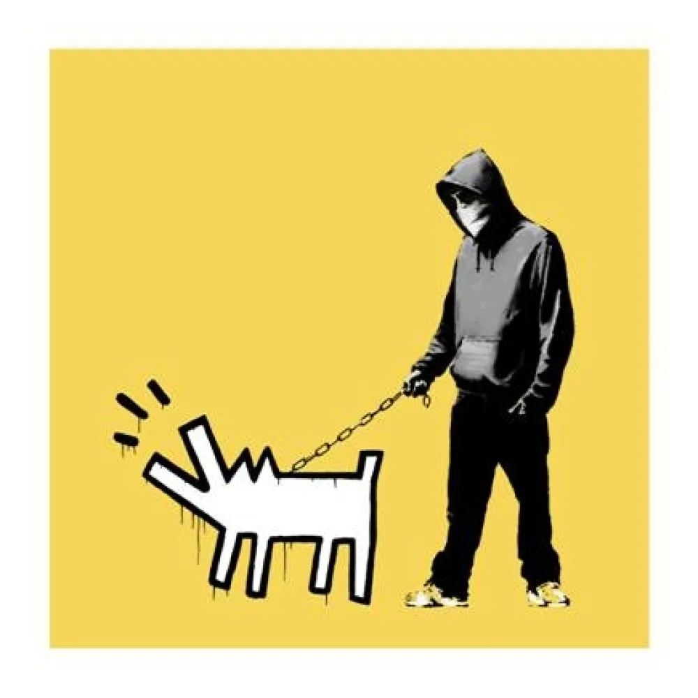 丝网印刷 Banksy - Choose Your Weapon - Soft Yellow
