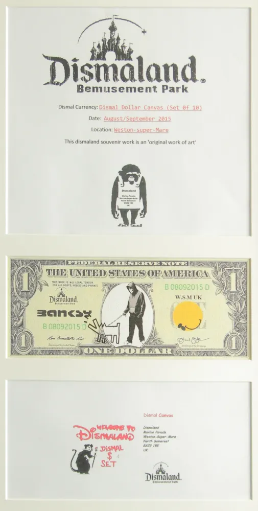 丝网印刷 Banksy - DISMAL DOLLAR