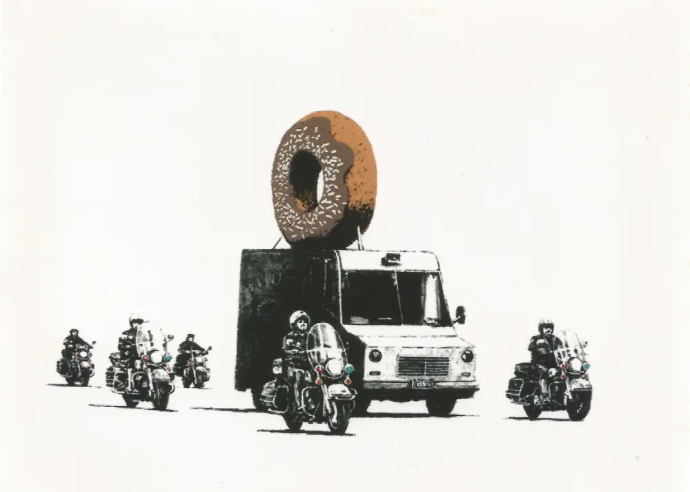 丝网印刷 Banksy - Donut (brown)