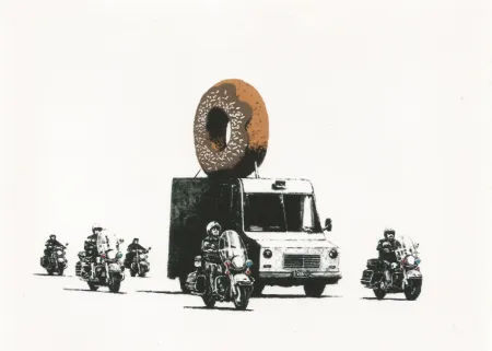 丝网印刷 Banksy - Donut (brown)