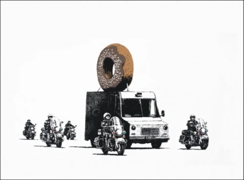 丝网印刷 Banksy - Donuts (Chocolate) 