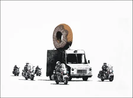 丝网印刷 Banksy - Donuts (Chocolate) 