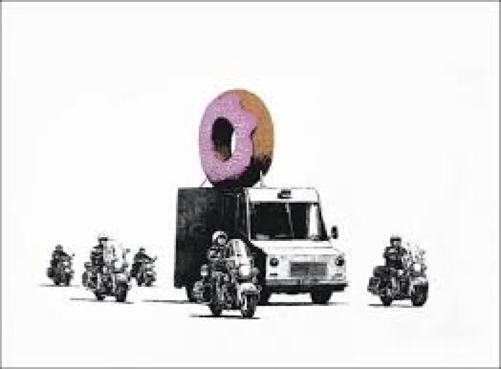 丝网印刷 Banksy - Donuts (Strawberry) 
