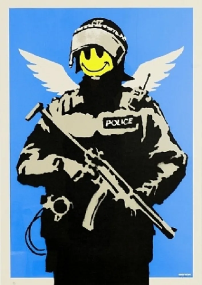 丝网印刷 Banksy - Flying Copper