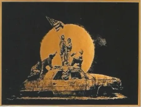 丝网印刷 Banksy - Gold Flag 