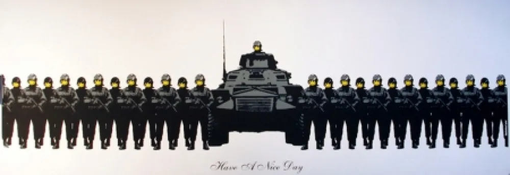 丝网印刷 Banksy - Have a Nice Day
