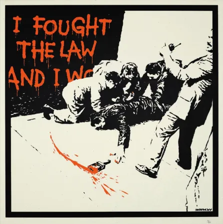 丝网印刷 Banksy - I FOUGHT THE LAW