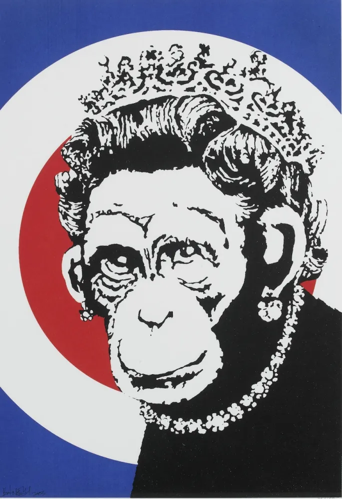 丝网印刷 Banksy - Monkey Queen
