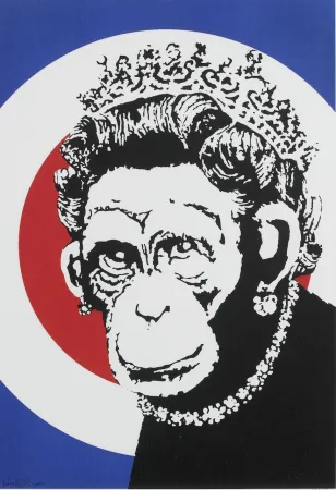 丝网印刷 Banksy - Monkey Queen