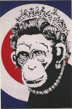 丝网印刷 Banksy - Monkey Queen