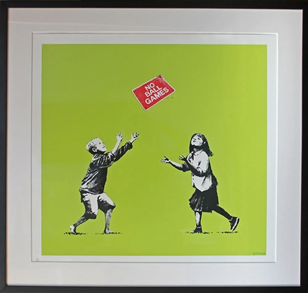 丝网印刷 Banksy - No Ball Games (Green)