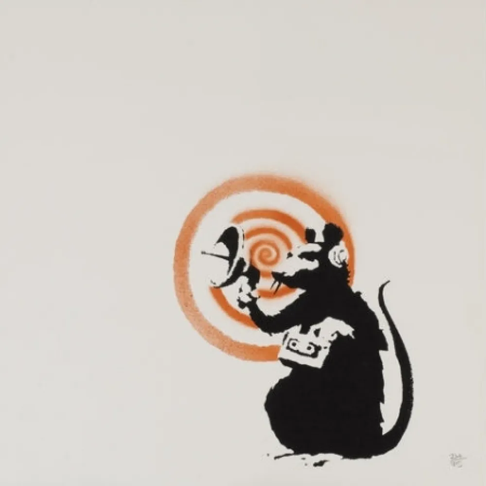 丝网印刷 Banksy - Radar Rat