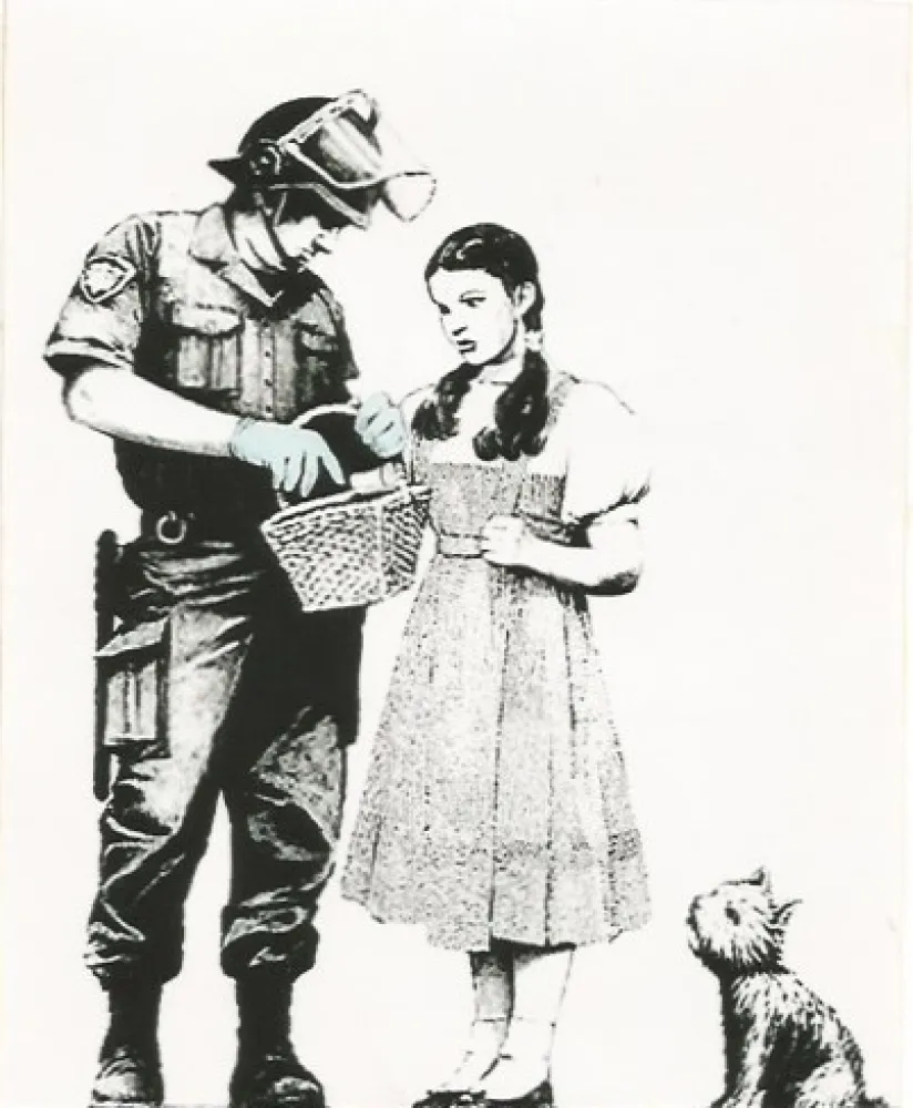 丝网印刷 Banksy - Stop and search
