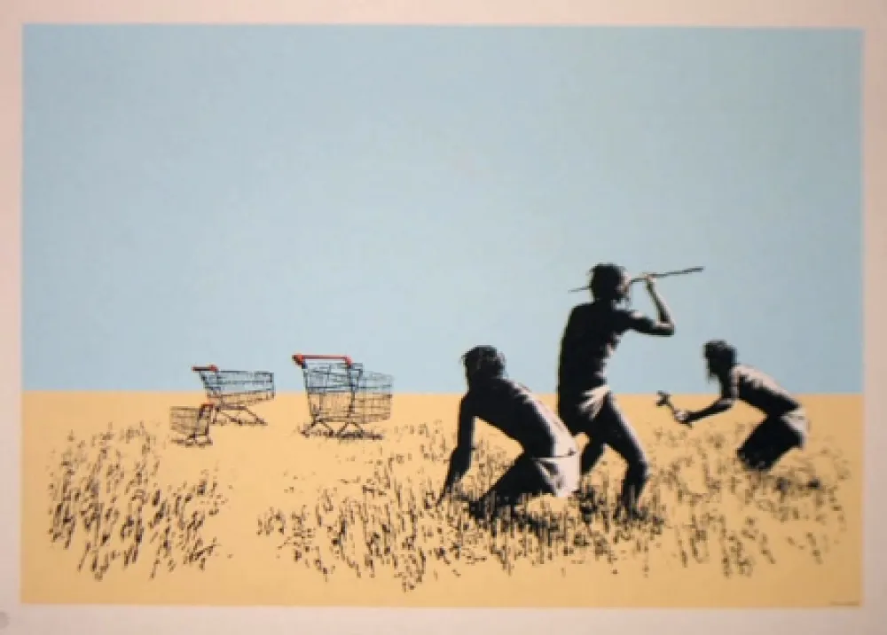 丝网印刷 Banksy - Trolley Hunters - Trolleys 