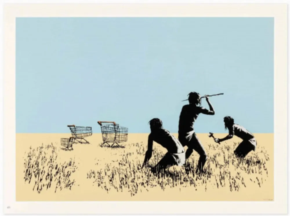 丝网印刷 Banksy - Trolleys