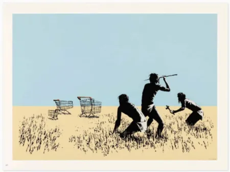 丝网印刷 Banksy - Trolleys