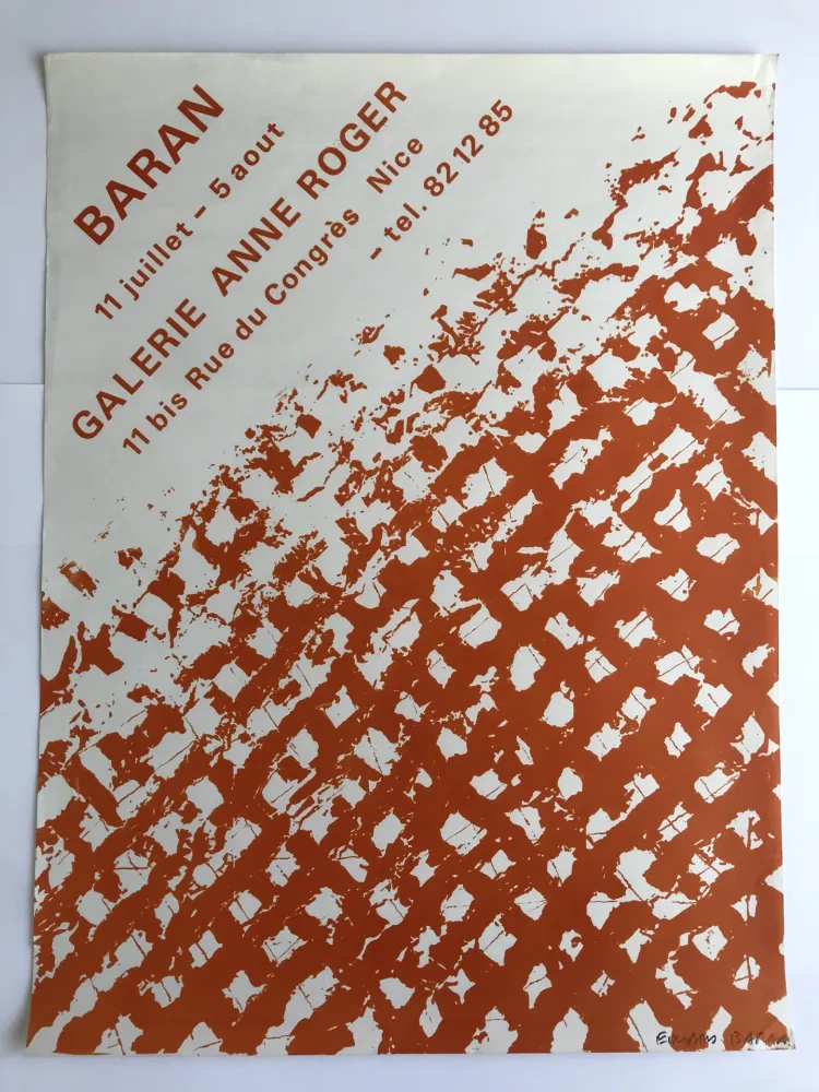 丝网印刷 Baran - Galerie Anne Roger / Nice