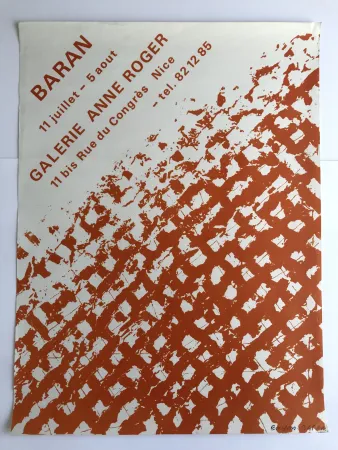 丝网印刷 Baran - Galerie Anne Roger / Nice