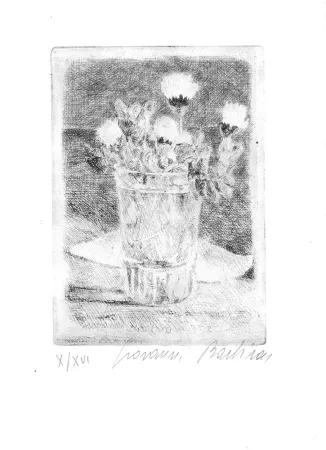 蚀刻版画 Barbisan - Fiori nel bicchiere