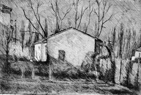 蚀刻版画 Barbisan - Inverno