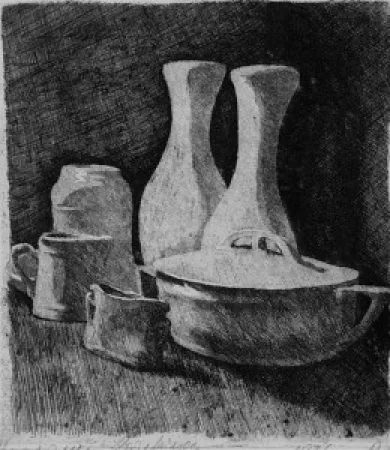 蚀刻版画 Barbisan - Natura morta