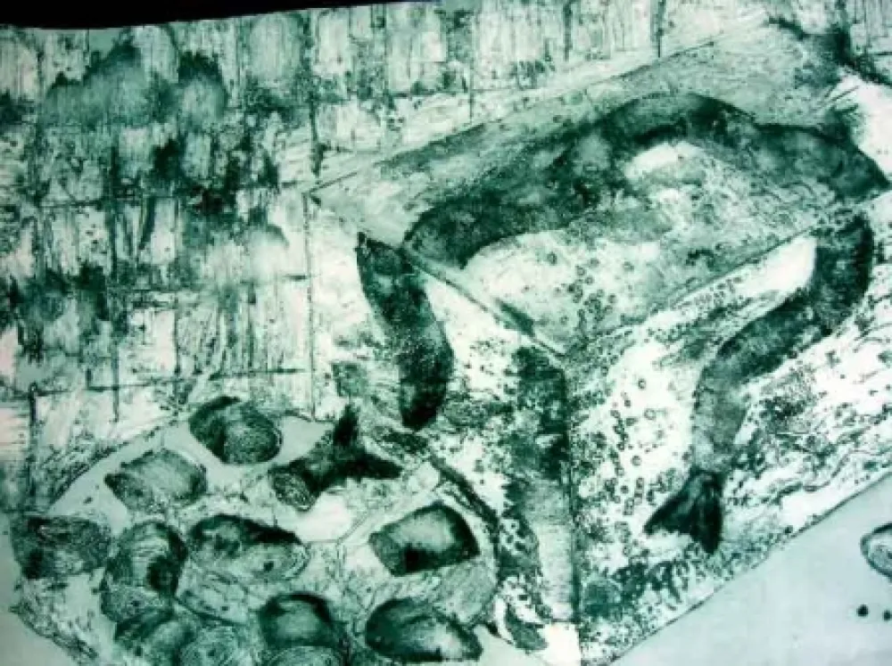 金刚砂版画 Barcelo - ANGUILAS