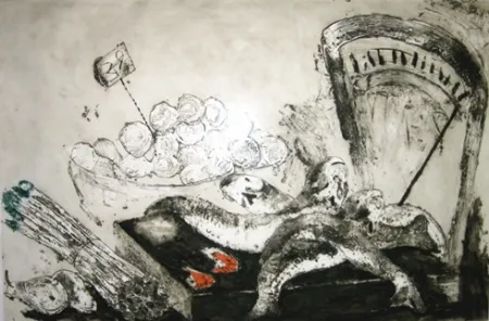 版画 Barcelo - La balance