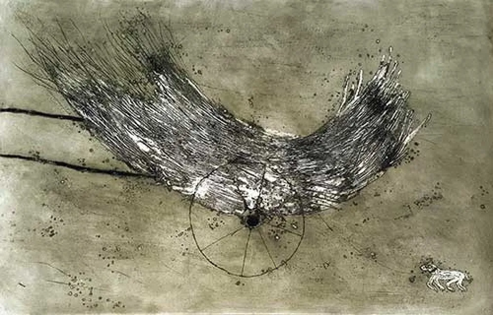 版画 Barcelo - La charette de foin