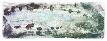 石版画 Barcelo - La Chèvre du Tibet