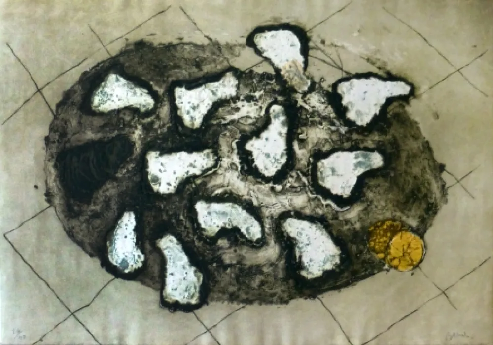 版画 Barcelo - Les huitres