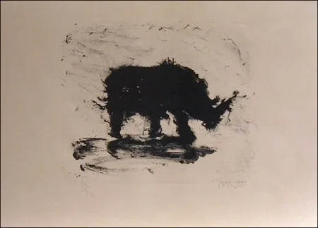 石版画 Barcelo - Rhinoceros