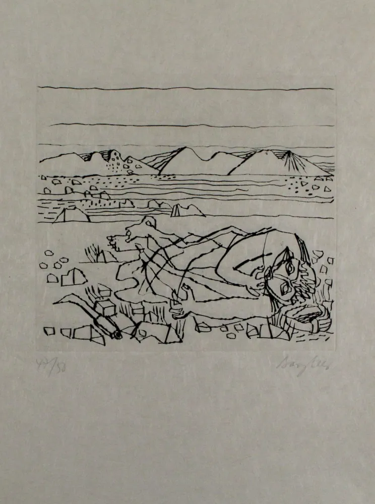 版画 Bargheer - Der Gast