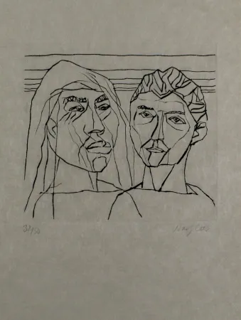 版画 Bargheer - Der Gast