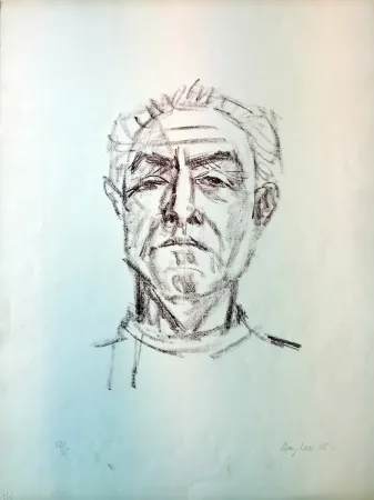 石版画 Bargheer - Selbstbildnis