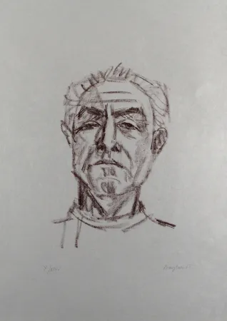 石版画 Bargheer - Selbstbildnis