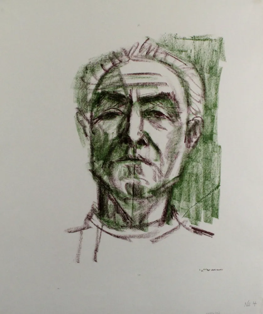 石版画 Bargheer - Selbstbildnis