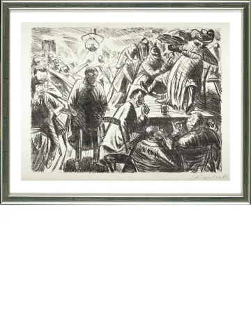 石版画 Barlach - Frau Venus, 1919