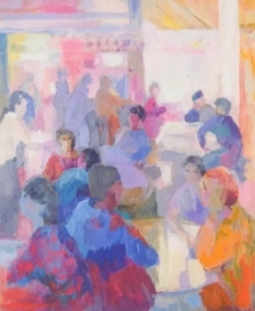 石版画 Baroni - Le petit café