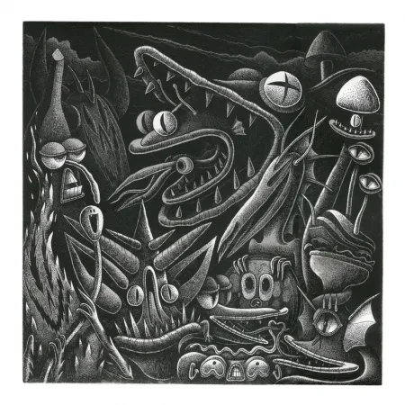 版画 Barrome Forgues - LE SERPENT DES SABLES S'EST TROMPE DE FILM 