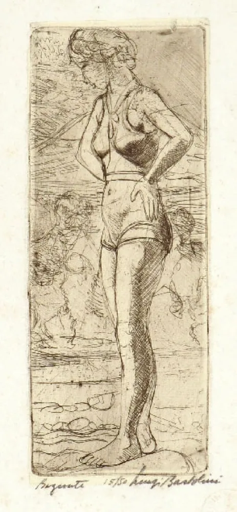蚀刻版画 Bartolini - BAGNANTE