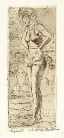 蚀刻版画 Bartolini - BAGNANTE